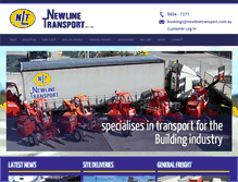 Tablet Screenshot of newlinetransport.com.au